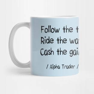 Market Trend Following Quote: Motivational Trader Mindset Mug